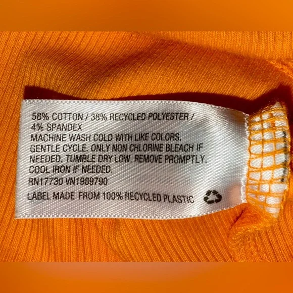 Wild Fable Vibrant Orange Ribbed Crop Tank Top - Picture 6 of 6